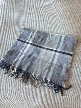 Blue Plaid Scarf/Wrap